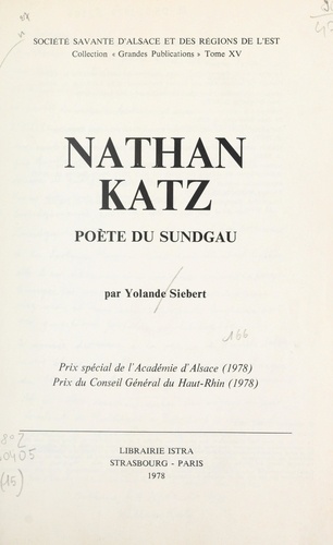 Nathan Katz, poète du Sundgau