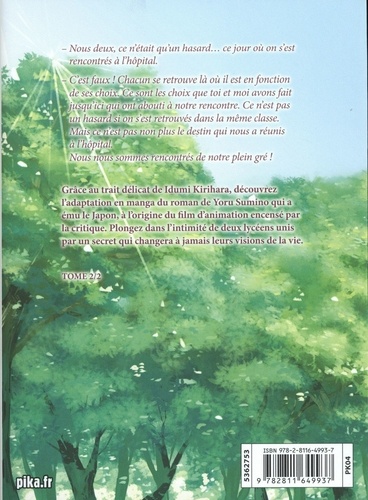 Je veux manger ton pancréas Tome 2. de Yoru Sumino - Tankobon - Livre -  Decitre