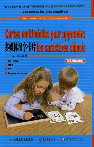  You-Feng et  Sinolingua - Cartes multimedias pour apprendre les caractères chinois - Coffret avec 9 paquets de cartes, 1 CD-Rom, 1 MP3, 4 CD-audio.