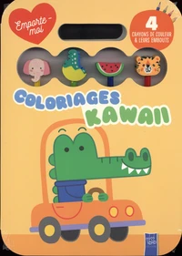 Coloriages kawaii Crocodile