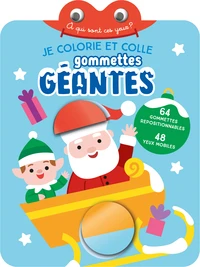 Je colorie et colle gommettes géantes Père Noël