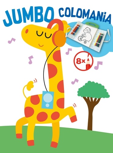  Yoyo éditions - La girafe - Avec 8 crayons de couleur.