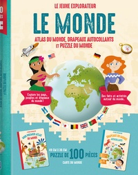  Yoyo éditions - Le monde - Atlas du monde, drapeaux autocollants et puzzle du monde.