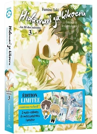 Hidamari ga kikoeru - Au fil des saisons Tome 3 . Avec 2 auto-collants, 8 cartes postales et 1 poster, Edition limitée