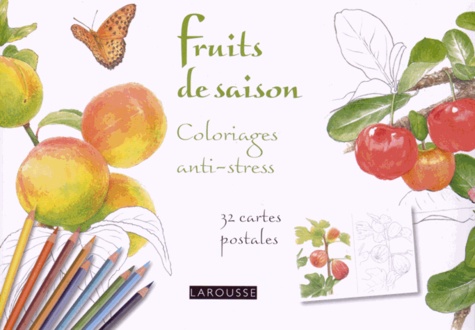 Yumiko Sasaki - Fruits de saison - Coloriages anti-stress.