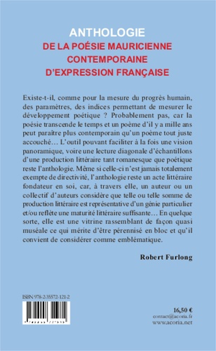 Anthologie de la poésie mauricienne contemporaine d'expression française