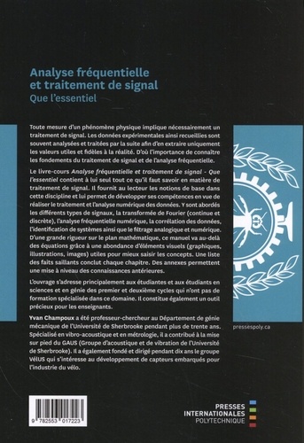 Analyse fréquentielle et traitement de signal. Que l'essentiel