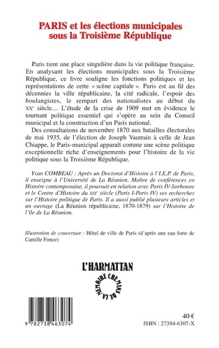 Paris et les élections municipales sous la troisième République. La scène capitale dans la vie politique française