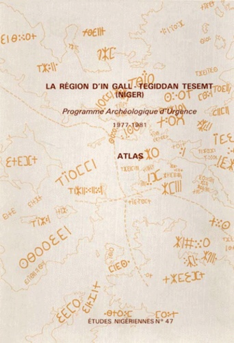Yveline Poncet - La Region D'In Gall-Tegiddan Tesemt (Niger). Programme Archeologique D'Urgence 1977-1981, Avec Cartes.