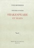 Yves Bonnefoy - Theatre Et Poesie. Shakespeare Et Yeats.