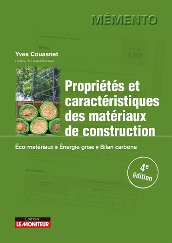 Propriétés et caractéristiques des matériaux de construction. Éco-matériaux,  Énergie grise,  Bilan carbone