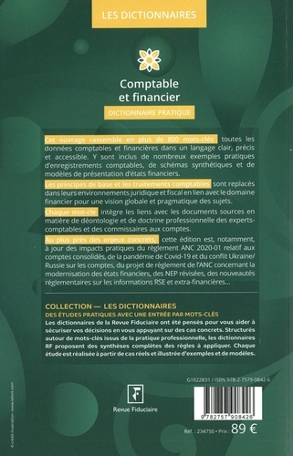 Comptable et financier. Dictionnaire pratique  Edition 2023