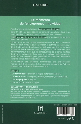 Le mémento de l'entrepreneur individuel  Edition 2023