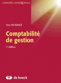 Yves De Rongé - Comptabilité de gestion.