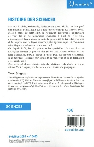 Histoire des sciences 3e édition actualisée