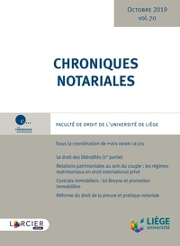 Yves-Henri Leleu - Chroniques notariales - Volume 70.