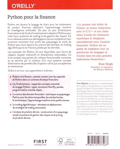 Python pour la finance. Maîtriser la finance algorithmique
