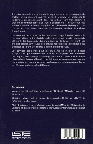 Transfert de chaleur. Tome 2, Rayonnement et échangeurs