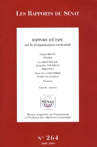 Rapport d'étape sur la réorganisation territoriale