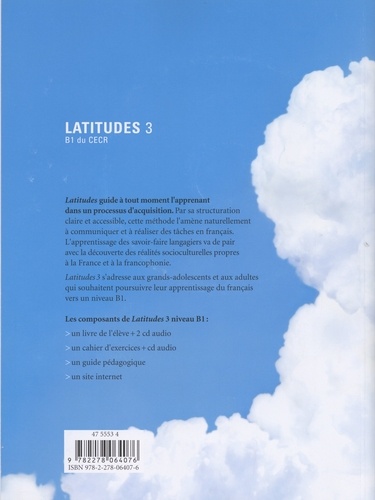 Latitudes 3 B1. Cahier d'exercices  avec 1 CD audio