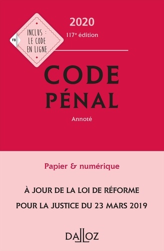 Code pénal annoté  Edition 2020