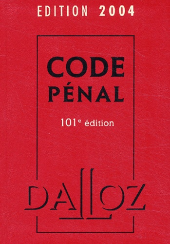 Code pénal  Edition 2004