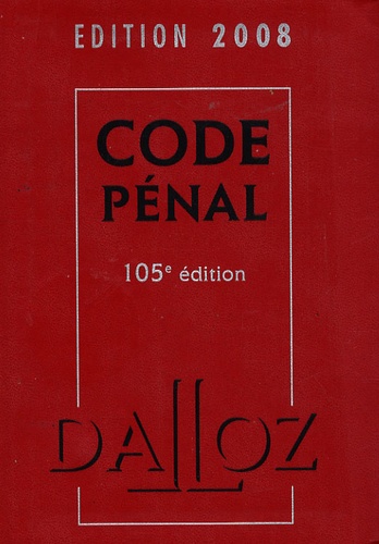 Code pénal  Edition 2008
