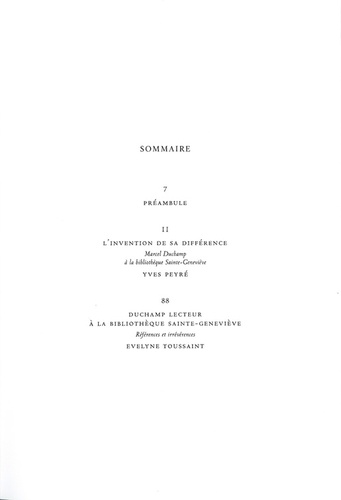 Duchamp à la Bibliothèque Sainte-Geneviève