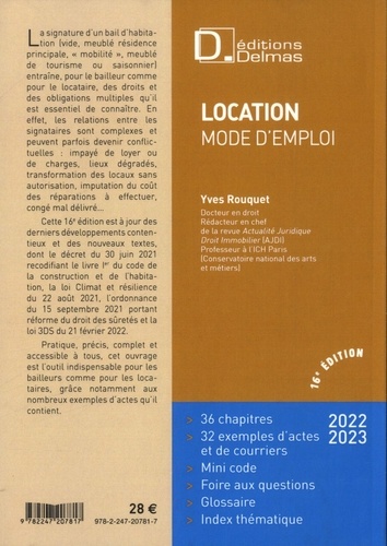 Location mode d'emploi  Edition 2022-2023