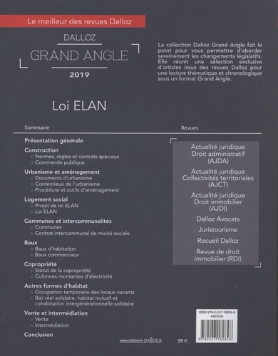 Loi ELAN  Edition 2019