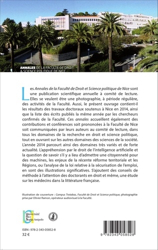 Annales de la faculté de droit et science politique de Nice  Edition 2014
