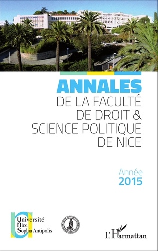 Annales de la faculté de droit et science politique de Nice  Edition 2015