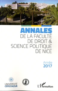 Annales de la faculté de droit et science politique de Nice