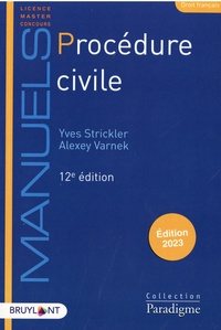 Yves Strickler et Alexey Varnek - Procédure civile.