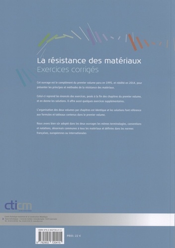 La résistance des matériaux. Exercices corrigés 2e édition