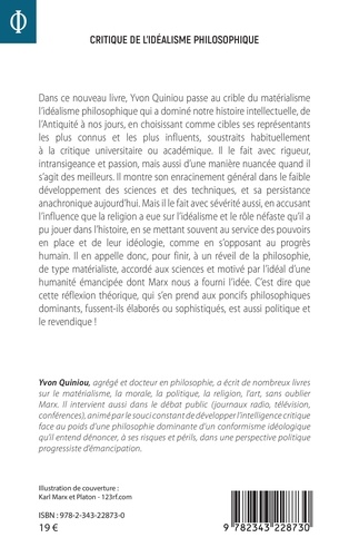 Critique de l'idéalisme philosophique. Approche théorique et politique