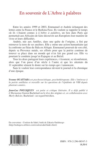 En souvenir de l'Arbre à palabres. Lettres de France et du Burkina Faso