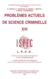 Problèmes actuels de science criminelle