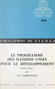 Le programme des Nations Unies pour le développement