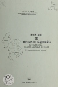 Inventaire des archives du Pāṇḍuraṅga du fonds de la Société asiatique de Paris