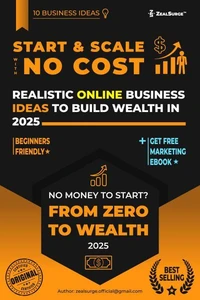 Zero Cost Business: 10 Realistic Online Business Ideas to Build Wealth in 2025 eBook + FREE Marketing eBook