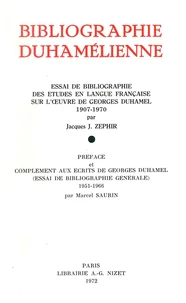 Bibliographie duhamélienne