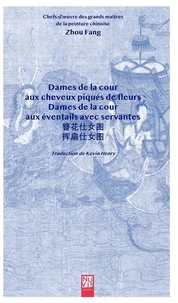 Dames de la cour aux cheveux piqués de fleurs