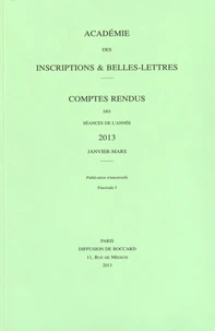 Comptes rendus des séances de l'Académie des Inscriptions et Belles-Lettres