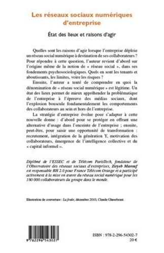 Les réseaux sociaux numériques d'entreprise. Etat des lieux et raisons d'agir - Occasion