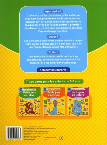 Petits jeux de calcul 3e maternelle, maternelle grande section 5-6 ans  Edition 2019