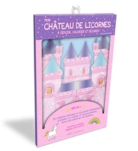 Mon château de licornes à déplier, colorier et décorer !