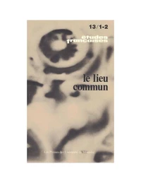 Études françaises. Volume 13, numéros 1-2, avril 1977
