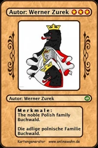 The noble Polish family Buchwald. Die adlige polnische Familie Buchwald.