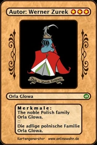 The noble Polish family Orla Glowa. Die adlige polnische Familie Orla Glowa.